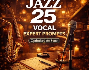 Jazzvocale prompts voor Suno | 25 deskundige AI-muziekprompts