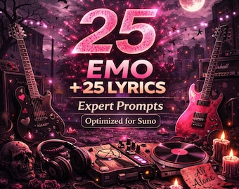5 Emo Expert Prompts + Lyrics Prompts (PDF Download)