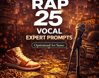 Rap Vocal Prompts for Suno | 25 Expert AI Music Prompts