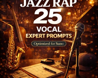 Jazz Rap Vocal Prompts für Suno | 25 Expert AI Music Prompts