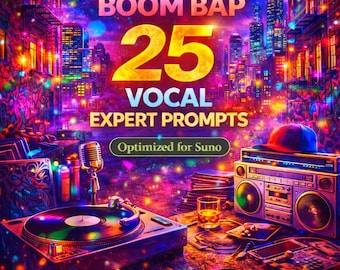 Boom Bap Sprachanfage für Suno | 25 Expert AI Music Prompts