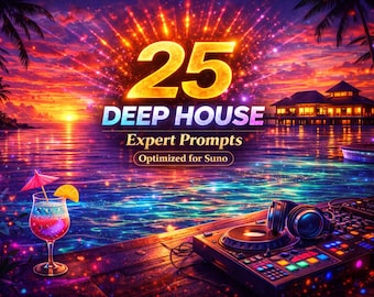 25 Deep House Expert Prompts for Suno AI Music (PDF Download)