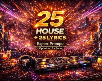 25 House Expert Prompts + Lyrics Prompts (PDF Download)