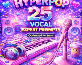 Hyperpop Sprachanfage für Suno | 25 Expert AI Music Prompts