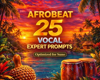 AfroBeat Vocal Prompts für Suno | 25 Expert AI Music Prompts