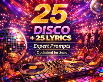 25 Disco Expert Prompts + Lyrics Prompts (PDF Download)