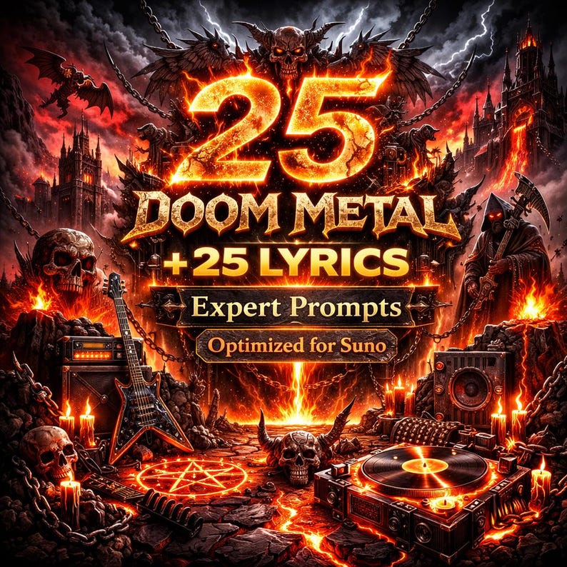25 invites Doom Metal Expert + paroles (téléchargement PDF) image 1