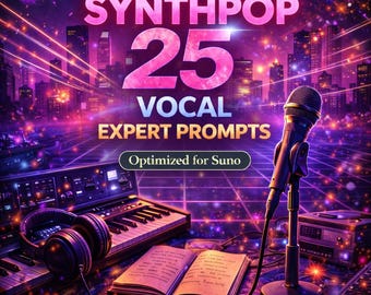 Synthpop Sprachanfage für Suno | 25 Expert AI Music Prompts