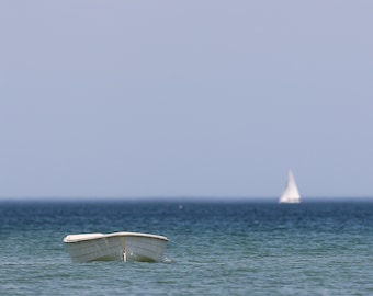 Vertical Nautical Photograph // Boat Photo // Manomet // Plymouth MA // Beach Cottage Wall Art
