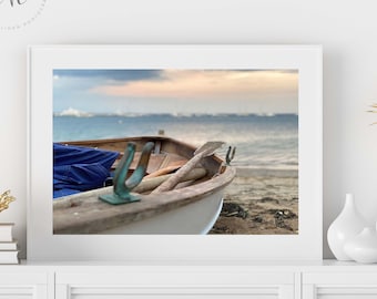 Seaside Sailboat Photograph // Provincetown MA // Nautical Photography // Sailing Photography // Beach Cottage Wall Art // Horizontal Beach