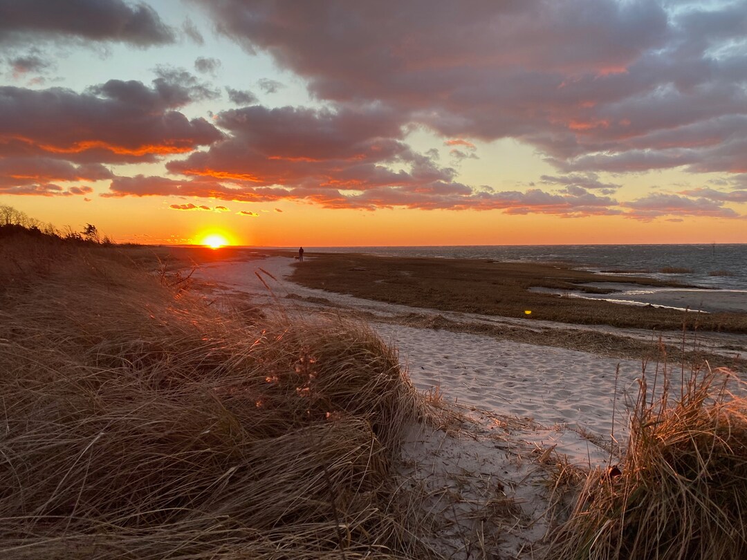 Sunset Over Rock Harbor Orleans, MA // Large Beach Print // Fine Art