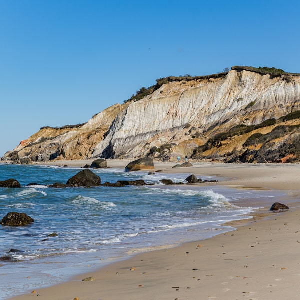 Aquinnah Cliffs Photo Print // Martha's Vineyard // Beach Cottage Wall Art // Photo or Canvas Print // Coastal Decor // Cape Cod Wall Art