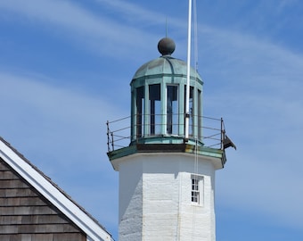Scituate Lighthouse Vertical Print // Scituate MA //  Coastal Decor // Beach Cottage Decor //  Massachusetts Lighthouse // Nautical Decor