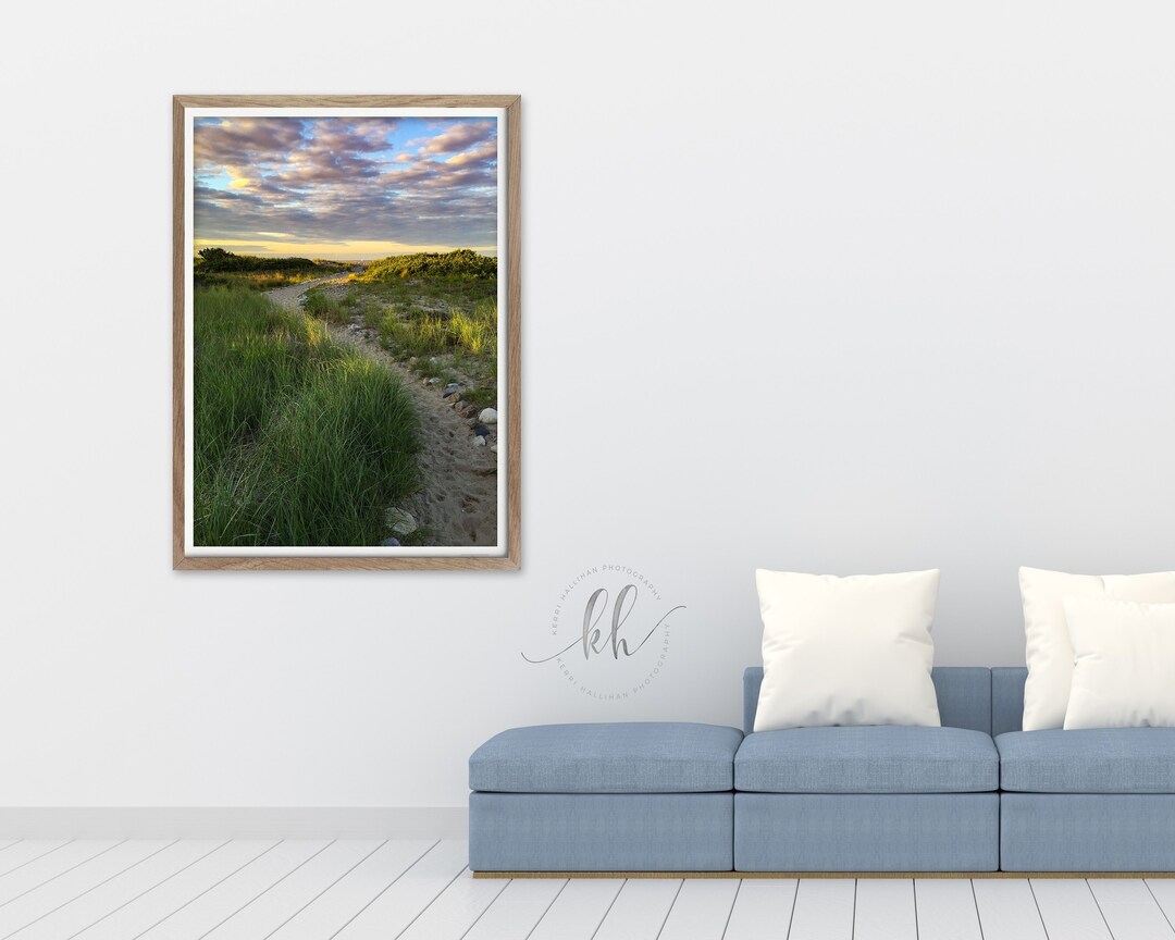 Old Rexhame Beach Path Photograph // Marshfield MA // Sand Etsy