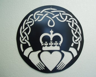 Claddagh Celtic Knot  - Metal Wall Art