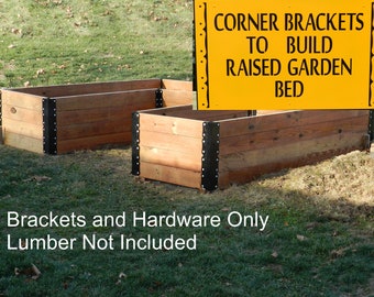 Corner Brackets to build Raised Garden Bed, 4 board height / Deer Proof Garden Bed