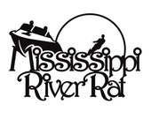 Mississippi River Rat -water skier - Metal Wall Art