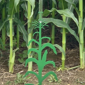 Corn Stalk Design Rain Gauge, Garden Rain Gauge, Rain Gauge on a Stake, Decorative Rain Gauge Holder, Farm Rain Gauge