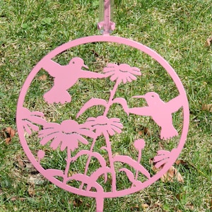 Hummingbird Design Rain Gauge, Rain Gauge on a Stake, Garden Rain Gauge, Rain Gauge Outdoors