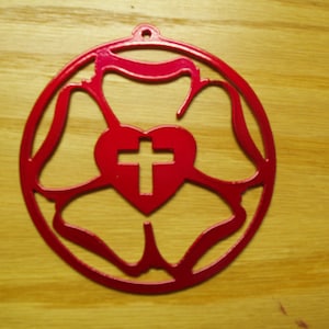 Luther&#39;s Rose  - Metal Ornament