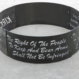 Portable Personalized Fire Ring Fire pit Mountain Lake Design