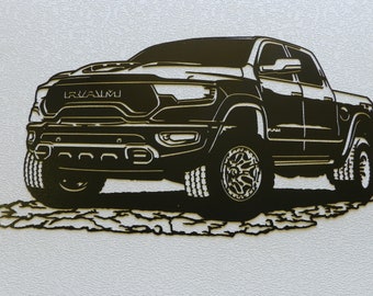 Dodge RAM TRX Truck Metal Wall Art