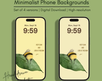 Funny Bee Bum Phone Wallpaper | iPhone Android Background (Digital Download