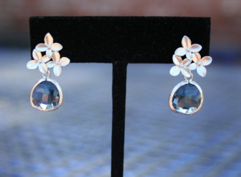 Flower and Mint Earrings in Gold. Mint Green Earrings.Gold Etsy