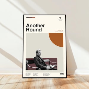 Ein anderes rundes Poster - Filmposter - Midcentury moderne Kunst - minimalistische Kunst - Vintage Print - Retro modernes Plakat - Geschenk für ihn