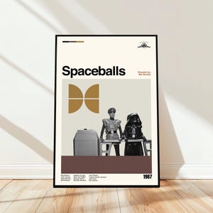 Spaceballs Poster - Movie Poster - Midcentury Modern Art - Minimalist Art - Vintage Print - Retro Modern Poster - Gift for him
