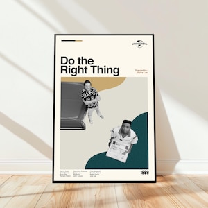 Do the Right Thing Poster - Movie Poster - Midcentury Modern Art - Minimalist Art - Vintage Print - Retro Modern Poster - Gift for him