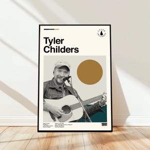 Tyler Childers Poster - Album Music Poster - Midcentury Modern Art - Minimalist Art - Vintage Print - Retro Modern Poster - Gift for him