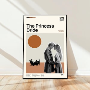 The Princess Bride Poster - Movie Poster - Midcentury Modern Art - Minimalist Art - Vintage Print - Retro Modern Poster - Gift for him