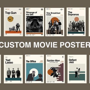 CUSTOM MOVIE Poster, CUSTOM Poster, Tv Series Poster - Midcentury Modern Art - Minimalist Art - Vintage Print - Retro Modern Poster