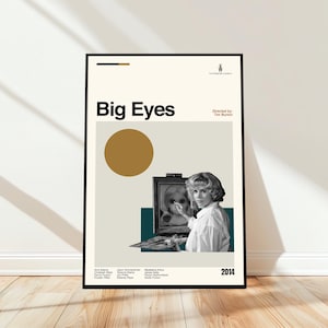Big Eyes Poster - Movie Poster - Midcentury Modern Art - Minimalist Art - Vintage Print - Retro Modern Poster - Gift for him