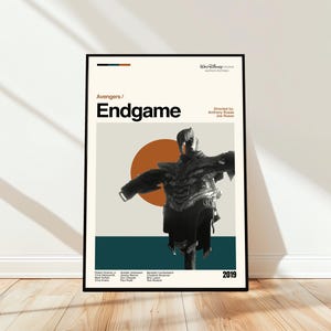 Avengers: Endgame Poster - Film Poster - Midcentury Modern Art - Minimalist Art - Vintage Print - Retro Modern Poster - Gift for him