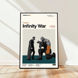 Avengers: Infinity War Poster - Film Poster - Midcentury Modern Art - Minimalist Art - Vintage Print - Retro Modern Poster - Gift for him