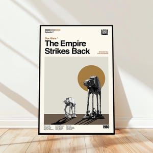 Star Wars: The Empire Strikes Back Poster - Movie Poster - Midcentury Modern Art - Minimalist Art - Vintage Print - Retro Modern Poster