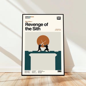Star Wars: Revenge of the Sith Poster - Movie Poster - Midcentury Modern Art - Minimalist Art - Vintage Print - Retro Modern Poster
