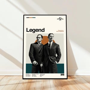 Legend Poster - Movie Poster - Midcentury Modern Art - Minimalist Art - Vintage Print - Retro Modern Poster - Gift for him