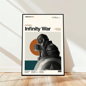 Avengers: Infinity War Poster - Film Poster - Midcentury Modern Art - Minimalist Art - Vintage Print - Retro Modern Poster - Gift for him