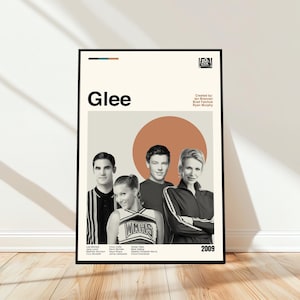 Glee Poster - Movie Poster - Midcentury Modern Art - Minimalist Art - Vintage Print - Retro Modern Poster - Gift for him
