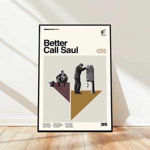 Better Call Saul Poster - Movie Poster - Midcentury Modern Art - Minimalist Art - Vintage Print - Retro Modern Poster - Gift for him