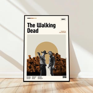 The Walking Dead Poster - Movie Poster - Midcentury Modern Art - Minimalist Art - Vintage Print - Retro Modern Poster - Gift for him