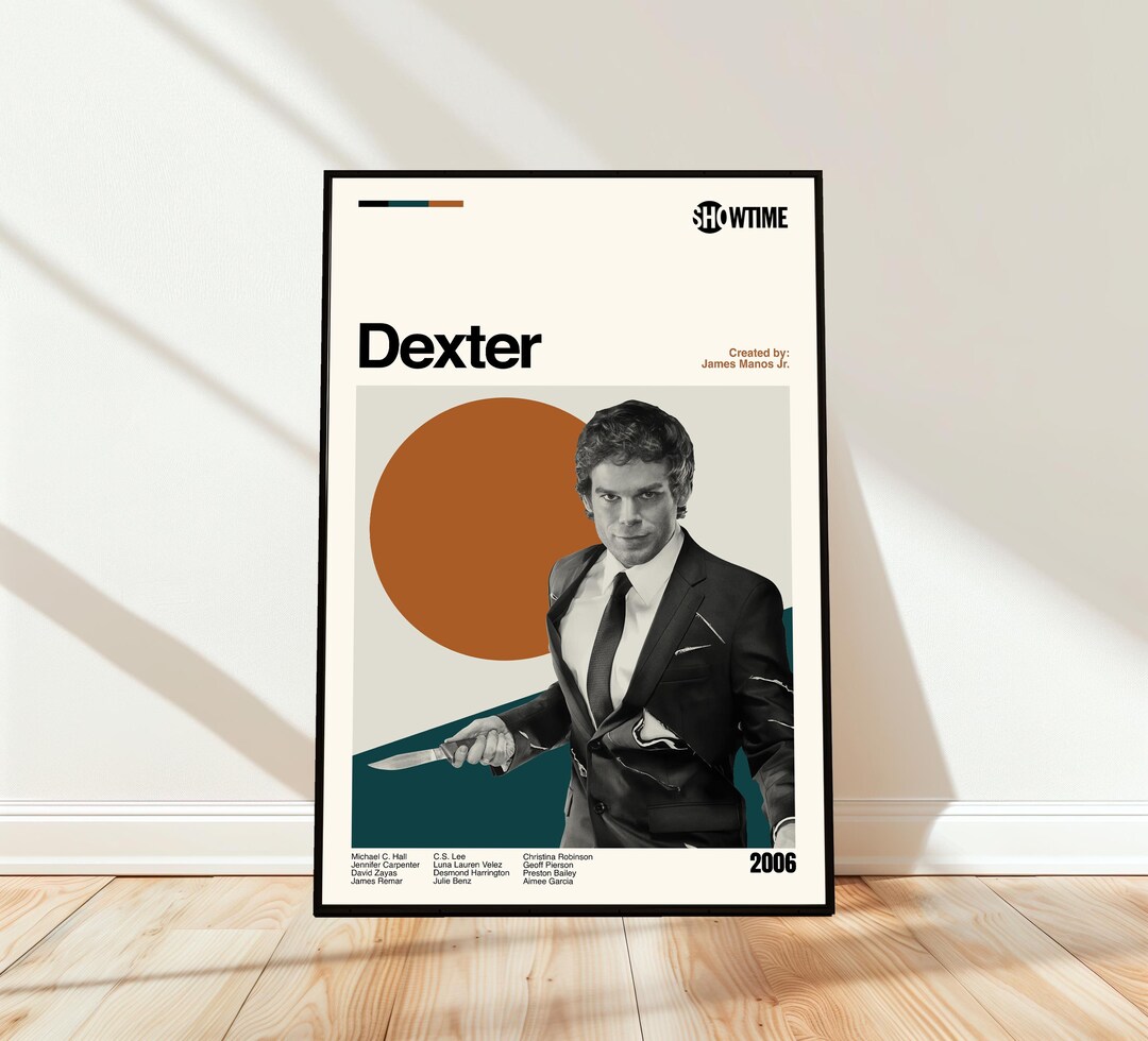 Dexter Poster - Movie Poster - Midcentury Modern Art - Minimalist Art ...