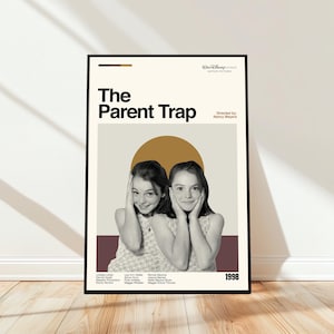 Poster di Genitori in trappola - Poster del film - Arte moderna di metà secolo - Arte minimalista - Stampa vintage - Poster moderno retrò - Regalo per lui