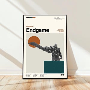 Avengers: Endgame Poster - Film Poster - Midcentury Modern Art - Minimalist Art - Vintage Print - Retro Modern Poster - Gift for him