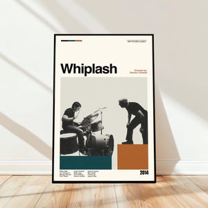 Whiplash Poster - Movie Poster - Midcentury Modern Art - Minimalist Art - Vintage Print - Retro Modern Poster - Gift for him