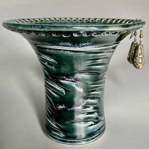 Slate Blue Ceramic  Earring Holder