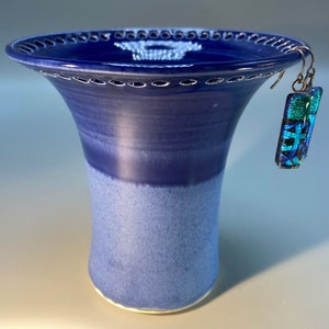 2 Blues Ceramic Earring Holder